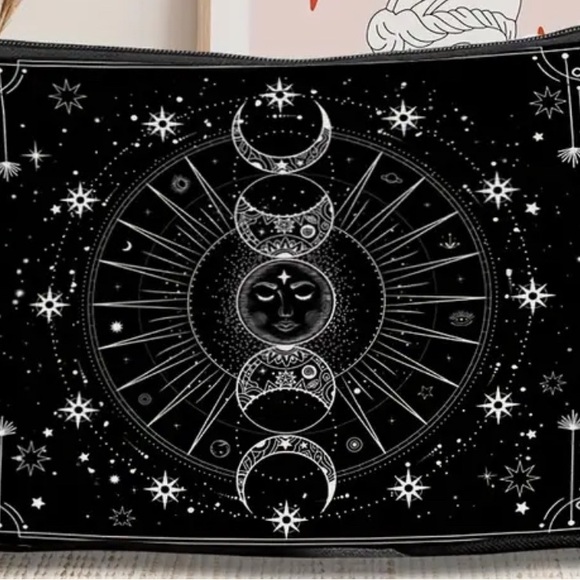 Black and White Celestial Crossbody Bag - Picture 3 of 6